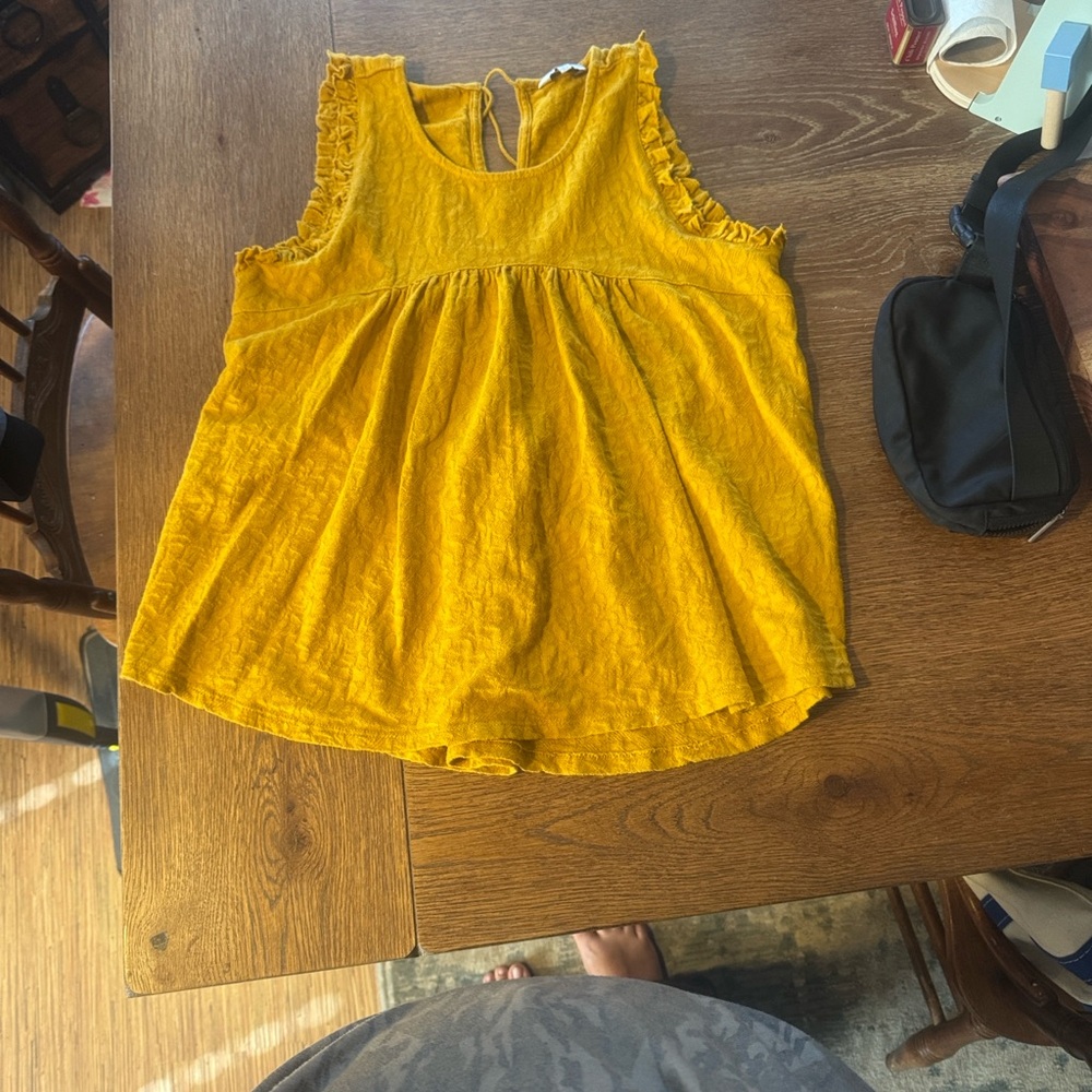 Lucky Brand Mustard Sleeveless Top